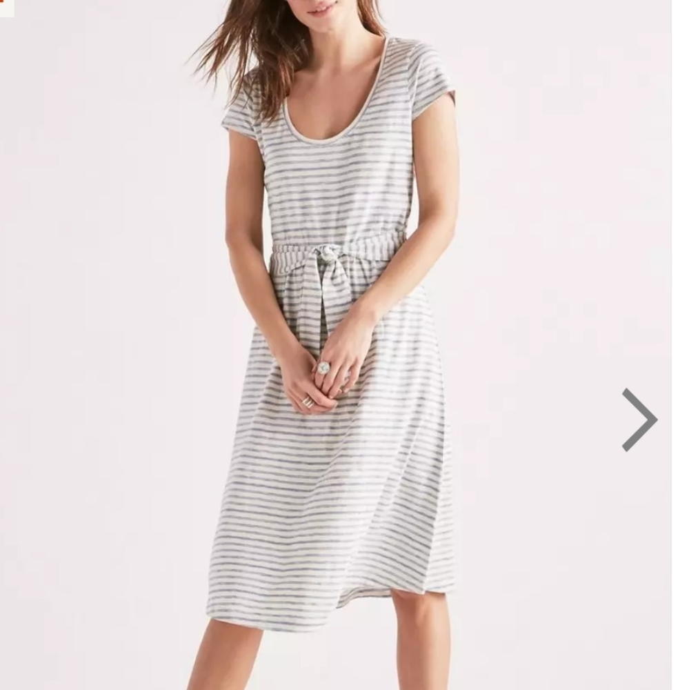 Lucky Brand Scoop Neck Midi-Dress